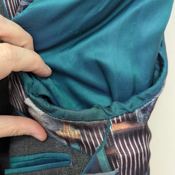 Ted Baker London Men's Modern Fit Blazer Grey Check Wool‎ Apothecary - Picture 14 of 16